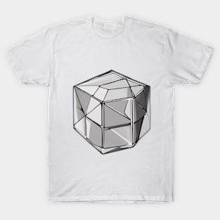 Rubic Cube Grey Shadow Silhouette Anime Style Collection No. 382 T-Shirt